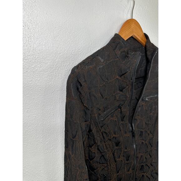 VTG Y2K Cache Luxe 2 Pc Low Rise Flare Pants (2) Zip Jacket Set (XS) Brown Black - Picture 3 of 16